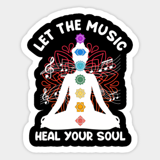 Musik Yoga Let The Music Heal Your Soul  Yoga Sticker